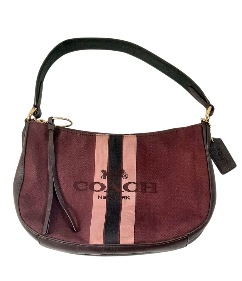 Bandolera COACH Horse And Carriage Jacquard Sutton Oxblood Gold Foto 4 de 4