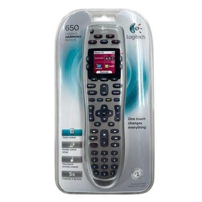 New! LOGITECH Harmony 650 Universal Remote SEALED Backlit Color Screen