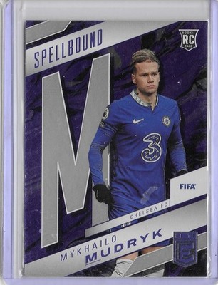 2022-23  Donruss  FIFA  Mykhailo Mudryk Chelsea M letter Silver spellbound 4/10