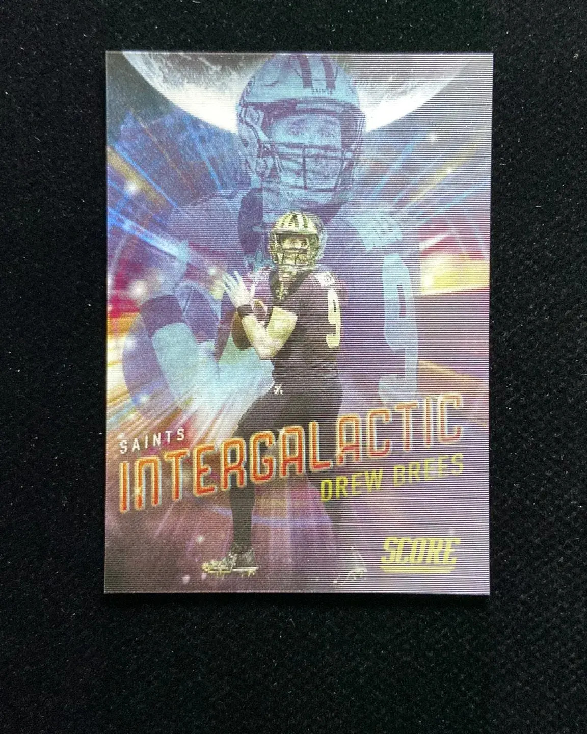 2021 Panini Score Saints Intergalactic Drew Brees #16 Saints SSP Case Hit QI95
