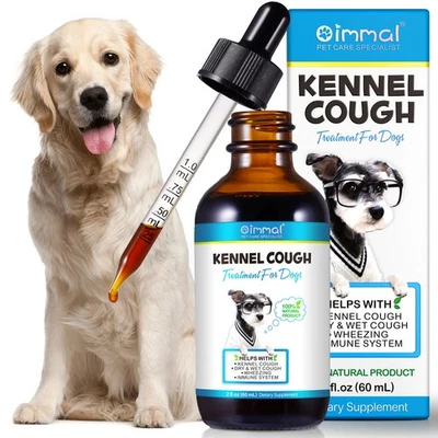 OIMMAL Kennel Cough Treatment for Dogs| Wheezing Immune System Supplement | 60ml Drops