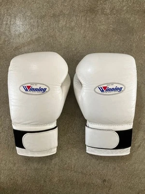 Winning White 16 oz. Weight Boxing Gloves for sale | eBay