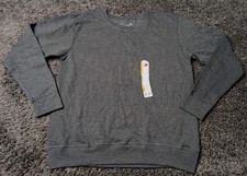 Hanes Sweatshirt Women's M Gray Long Sleeve