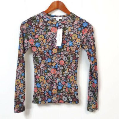 TopShop WM NWT 6 Floral Long Sleeve Fitted Top Sheer | eBay