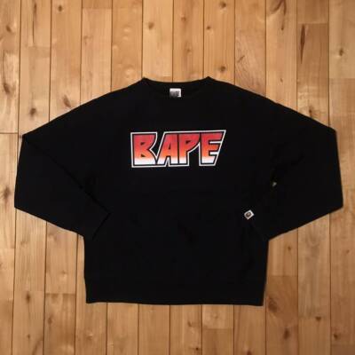 BAPE KISS logo long sleeve sweat shirt Black A Bathing Ape Size M