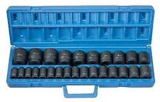 Grey Pneumatic 1326M 26 Pc. 1/2" Drive 6 Point Metric Standard Master Socket Set