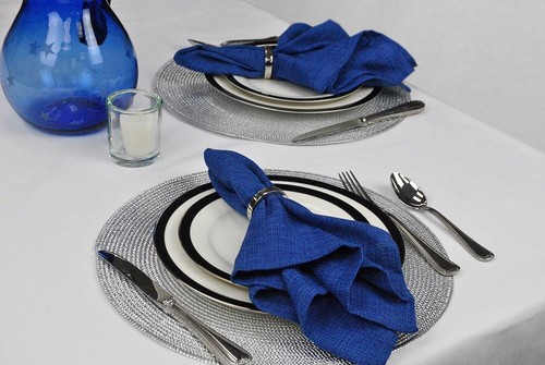 DII Solid Napkin Set Collection 20x20 Nautical Blue 6 Piece - Picture 7 of 12