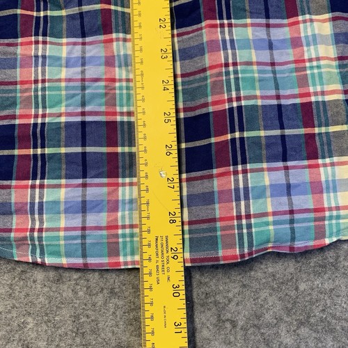 Ralph Lauren Shirt Mens L Multicolor Plaid Flesh Pony Short Sleeve - Picture 15 of 16
