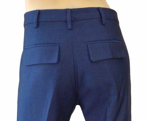 MAXFIELD LA sz 8 Women's Blue Wool Blend Dress Pants NEW - Picture 5 of 6