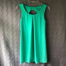 A. Byer Dress Womens Size Small Sleeveless Green Polyester 1116N74