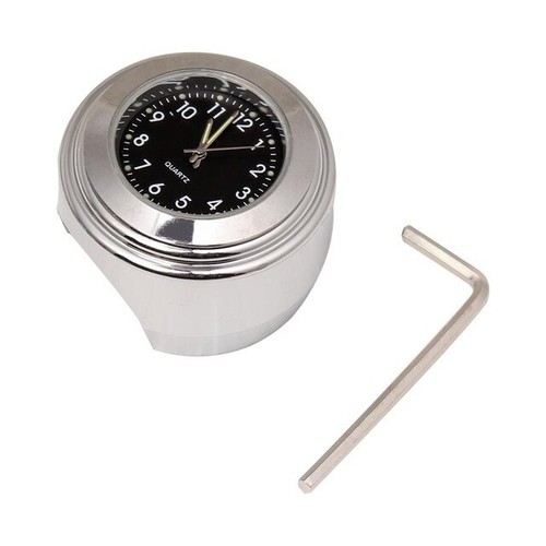 7/8" Chrome Motorcycle Bike Handlebar Mount Quartz Clock Watch Luminous Clock - Picture 6 of 12