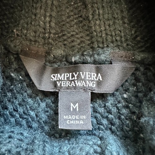 Simply Vera Sweater Womens Medium Turtleneck Forest Green Knit Acrylic - Picture 3 of 11