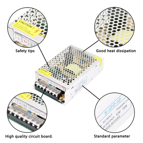 DC 5V 12V 24V LED Netzteil Trafo Schaltnetzteil Adapter Power Supply LED Strip - Bild 7 von 126