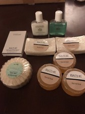 9 Pc Gilchrist Soames Sea Salt Body/facial Soap bars Lotion Mineral Bath Sew Kit