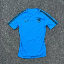 Nike Shirt Womens Small Blue Dri Fit Active Breathe Squad Surf Cup 2018 Swoosh