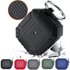 For AirPods 4th 2024 Shockproof Protective TPU Carabiner Wireless Charging Case
