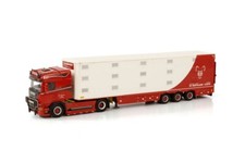 WSI Models Scania De Maertelaere; Scania Streamline Highline 4x2 Livestock Trailer | Iso Term 3 Axle 1:50 01-3727