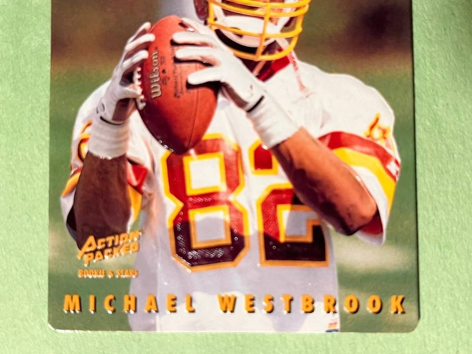 1995 pinnacle action packed Michael Westbrook #103 ROOKIE  - Image 4 of 4