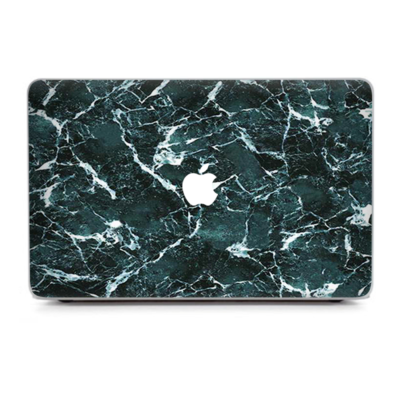 Skin De Protection Pour MacBook Pro 15″ (Retina) – Style Marbre Noir Et Blanc, Motif Granit Tourbillonnant
