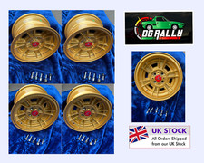 Set of 7x13 & 8x13 Gold Cromodora CD66 Replica Alloy Wheels Fiat Abarth