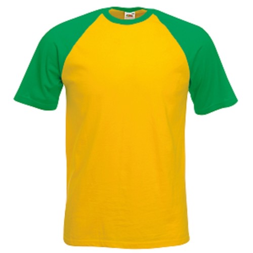 Confezione Da 3 Fruit of the Loom Baseball & Suoneria Cotone T-Shirt Maglietta - Foto 11 di 26
