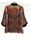 Chico's Heloisa Diamond Days -Jacket - Open Front - Velvet - Size 2 (L)- NEW — photo 2