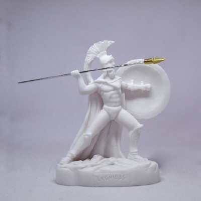 Maska 3-774W Leonidas 15 cm Alabaster Weiss Serie Krieger 