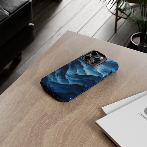 For iPhone / Galaxy / Pixel | Phone-Ink Case - Blue Forest Mountain Watercolor - 第 37/139 張圖片