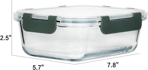 8 Pack 29oz Glass Meal Prep Containers Food Storage Airtight Containers w/Lids - Picture 2 of 12