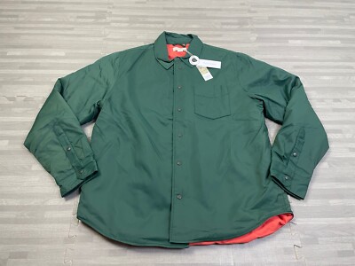 Outerknown Evolution Econyl Snap Shacket Insulated Jacket Mens Medium Green $298