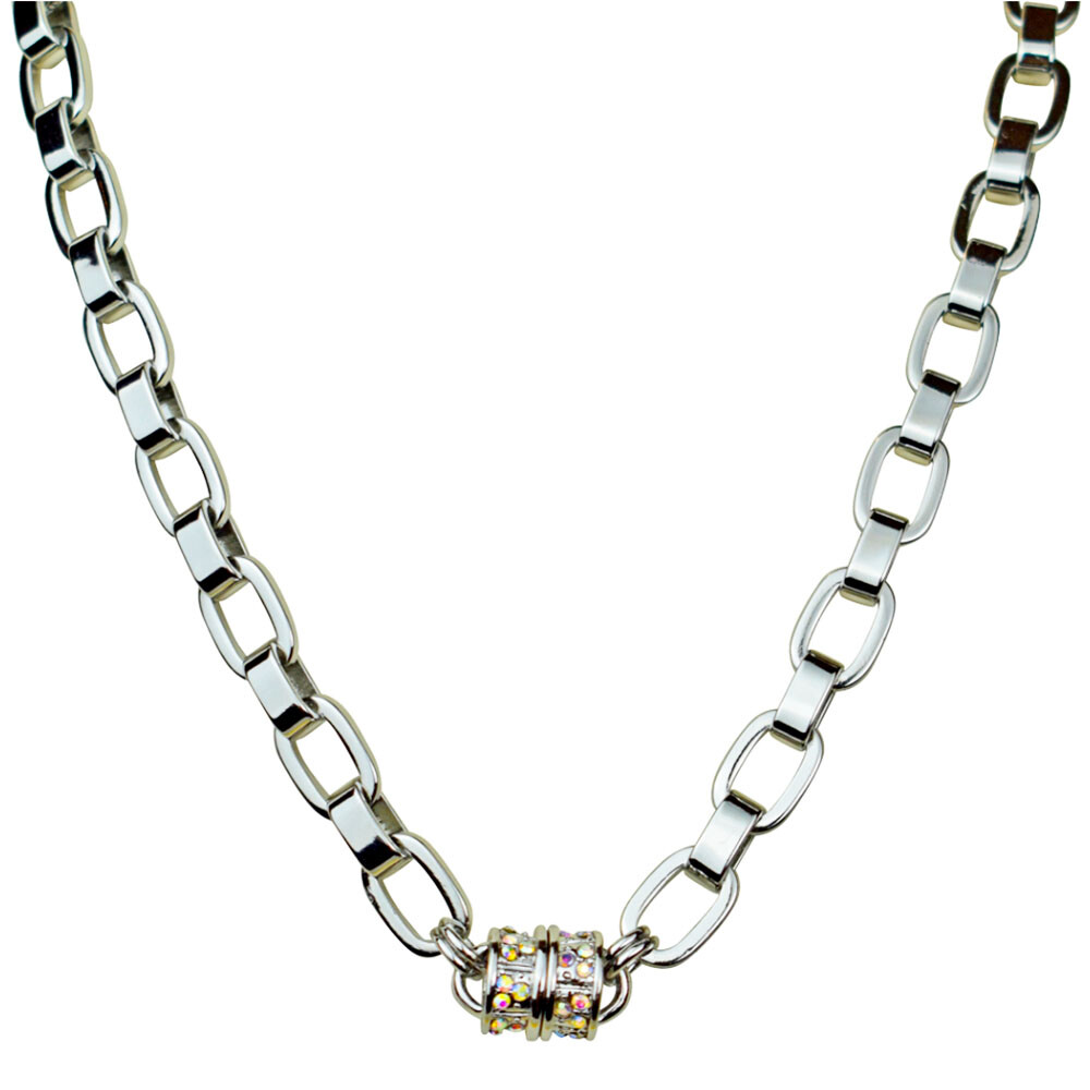 Kirks Folly Poetry Chain Magnetic Interchangeable Necklace silvertone