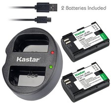 Kastar 2 Battery  Dual USB Charger for Canon LP-E6 LP-E6N LPE6 LPE6N LC-E6