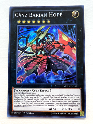 Yugioh XYZ Barian Hope Super Rare MP15-EN189