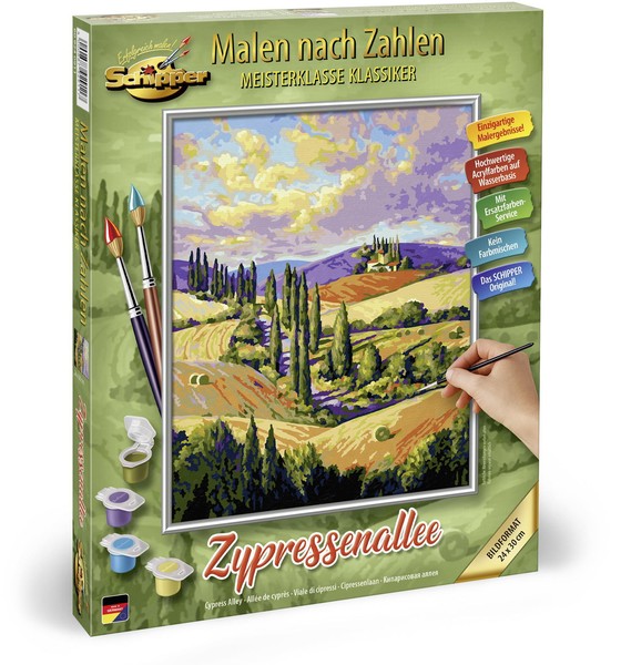 Schipper Malen Nach Zahlen Master Class Classic 24X30Cm Zypressenallee 609240911-image