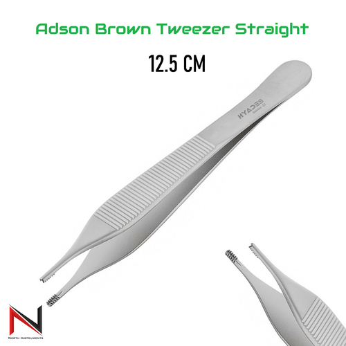 Dental Adson Brown Tweezers 12cm Tissue Dressing Forceps Surgical - Foto 4