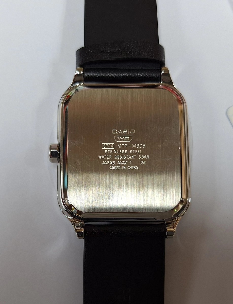 Casio MTP-M305L-7A Moon Phase Quartz Black Leather Band Casio MTP-M305L-7A Moon Phase Quartz Black Leather Band