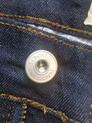 Schott Mens Size 29R TRD1928 Cotton Straight Regular Denim Jeans (BNWT) Blue - Picture 10 of 20
