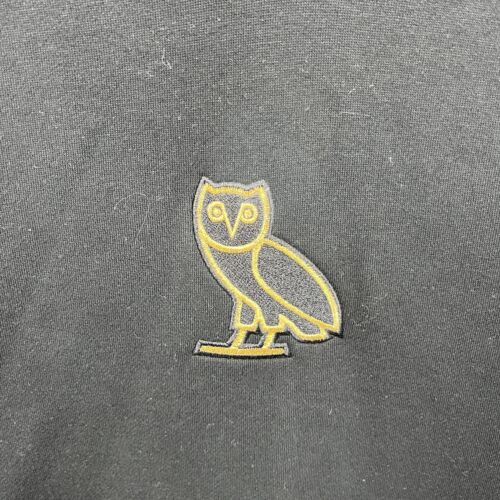 OVO Hoodie Mens Medium Black Drake Octobers Very Own Embroidered Owl Jumper - Picture 2 of 11