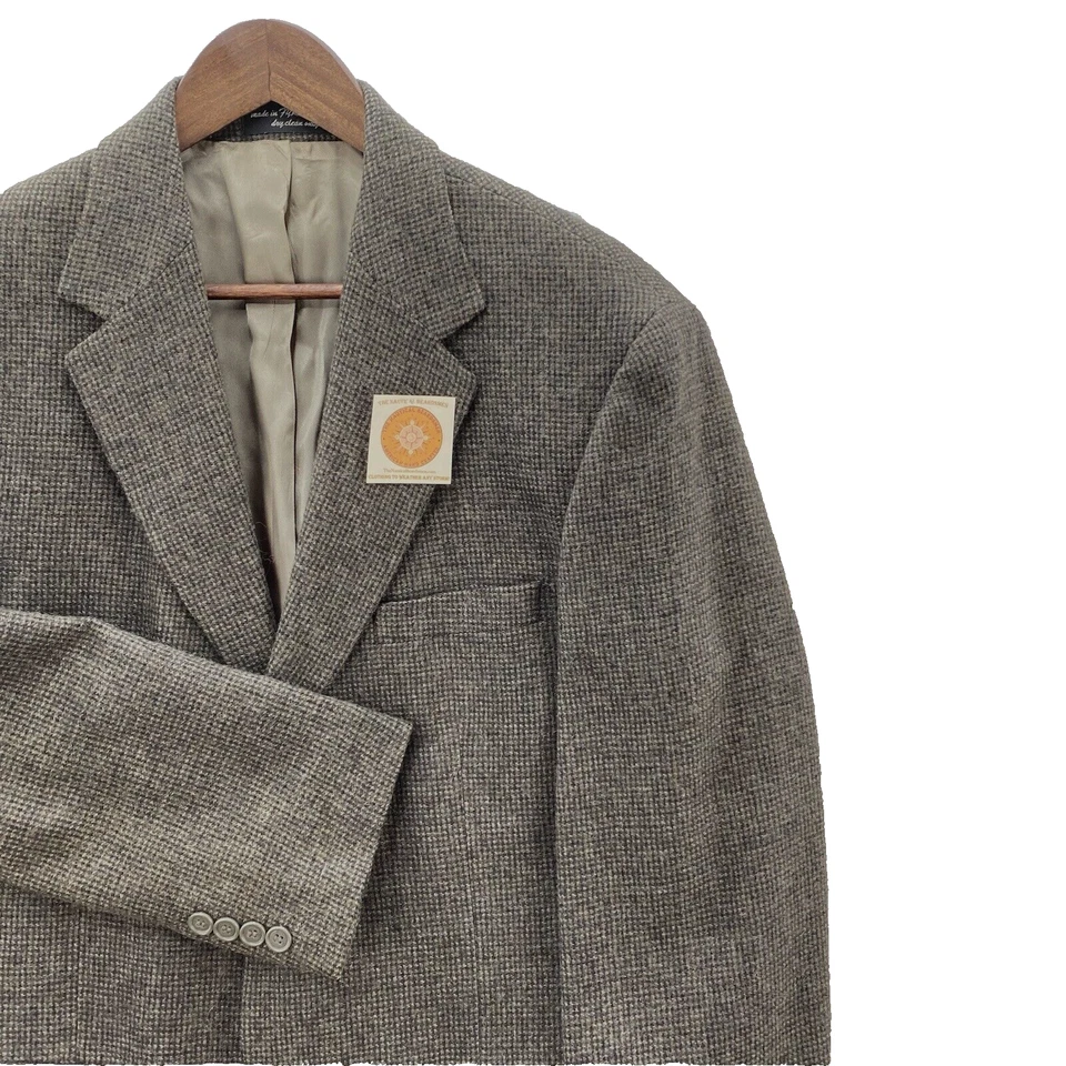 Abrigo deportivo Andrew Fezza para hombre 42 multicolor lana de cordero tweed preppy corpcore blazer Foto 3 de 4