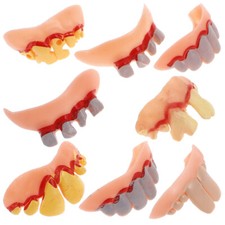 8PCS Fake Teeth Model Ugly Denture for Halloween Funny False Child Toy