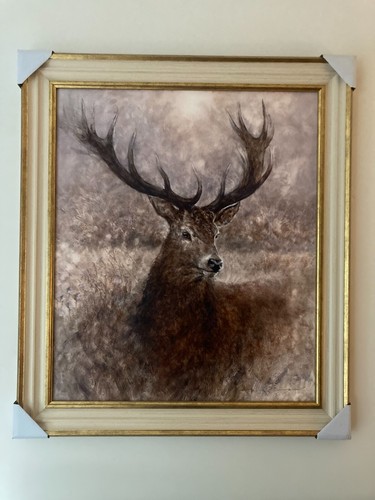 GARY BENFIELD NOBLE Stag Portrait Large Limited Edition Canvas Print COA - Picture 3 of 13