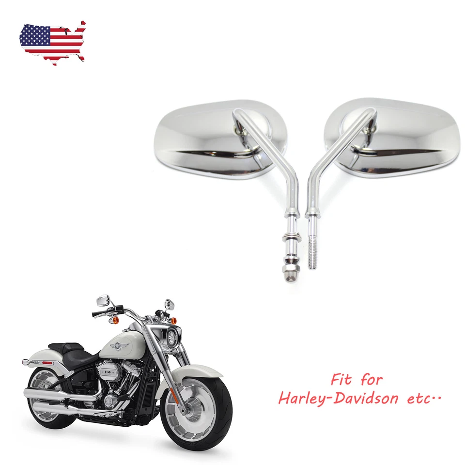 Espejos retrovisores laterales cromados Billet para Harley Davidson Breakout Low Rider EE. UU. Foto 2 de 4