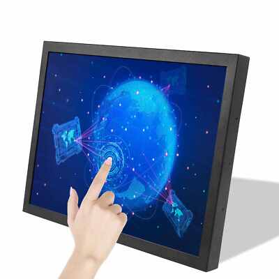 15'' 1024x768 Industrial Resistive Touch LCD Monitor HD VGA DVI Input Port