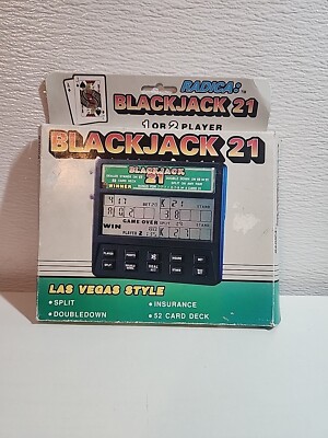 Vintage Radica POCKET BLACKJACK 21 Electronic Handheld Video Game Model 1450 