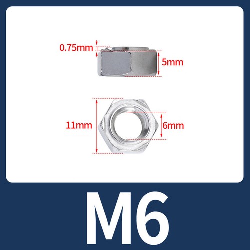 Hexagon Weld Nuts A2 Stainless Steel M3 M4 M5 M6 M8 M10 M12 M16 - Din 929 - Picture 11 of 21