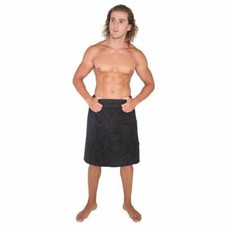 Men's Organic Turkish Cotton Terry Spa Shower Bath Wrap Towel Made in Turkey