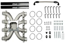 FiTech 37007 LS1 Cast Aluminum Intake Manifold with 4150 Flange and Fuel Rails