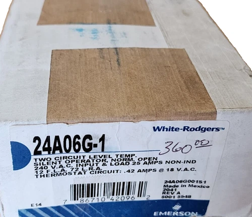 OEM White-Rodgers 24A06G-1, 2-Pole SPST, 240VAC 2-Wire Thermostat Electric Heat
