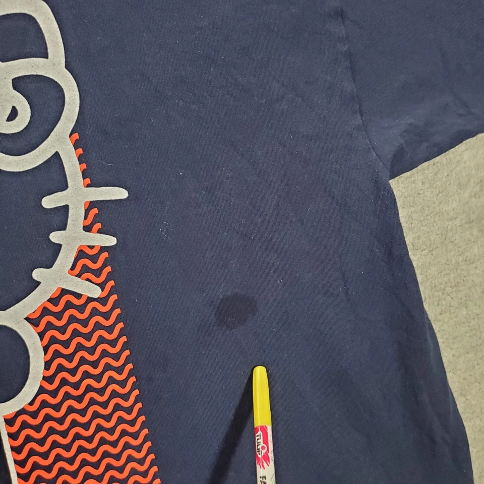 Hello Kitty x чашка лапша женщин Топ 2 X синяя рубашка логотип графический ворота футболка - Изображение 4 из 4