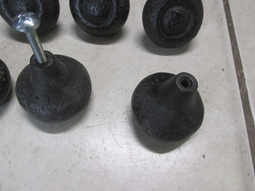 {Lot of 19} Hammered Dark Black Iron Cabinet Knobs - Picture 4 of 4